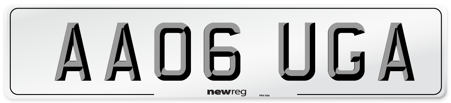 AA06 UGA Number Plate from New Reg